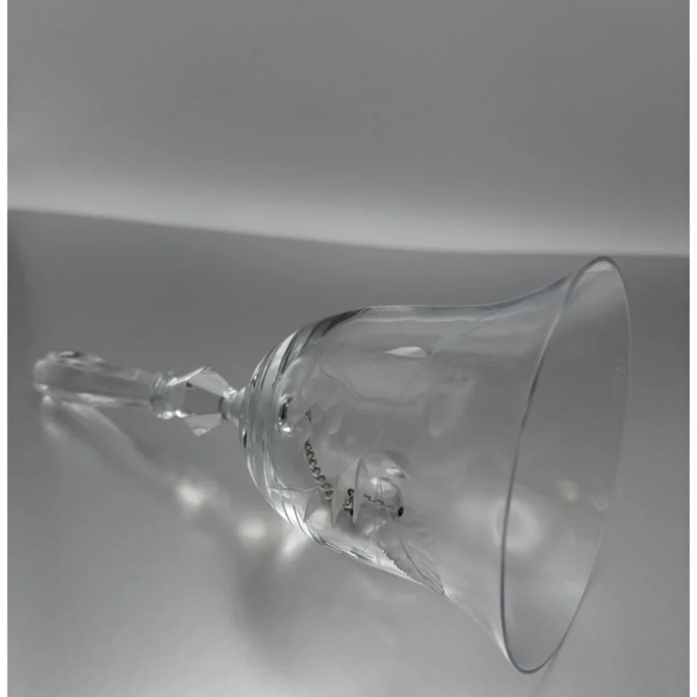 Vintage LENOX Etched Clear Crystal Glass 6" Bell - Picture 6 of 9